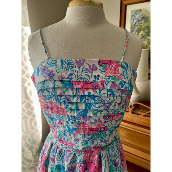Vintage The Lilly Pulitzer Size 10 Floral Dress, See Measurements, Beautiful! - Picture 2 of 8